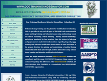 Tablet Screenshot of dogtrainingandbehavior.com